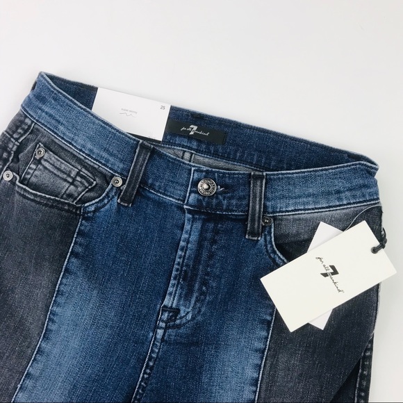 7 for all mankind two tone ankle skinny jeans - Picture 2 of 6